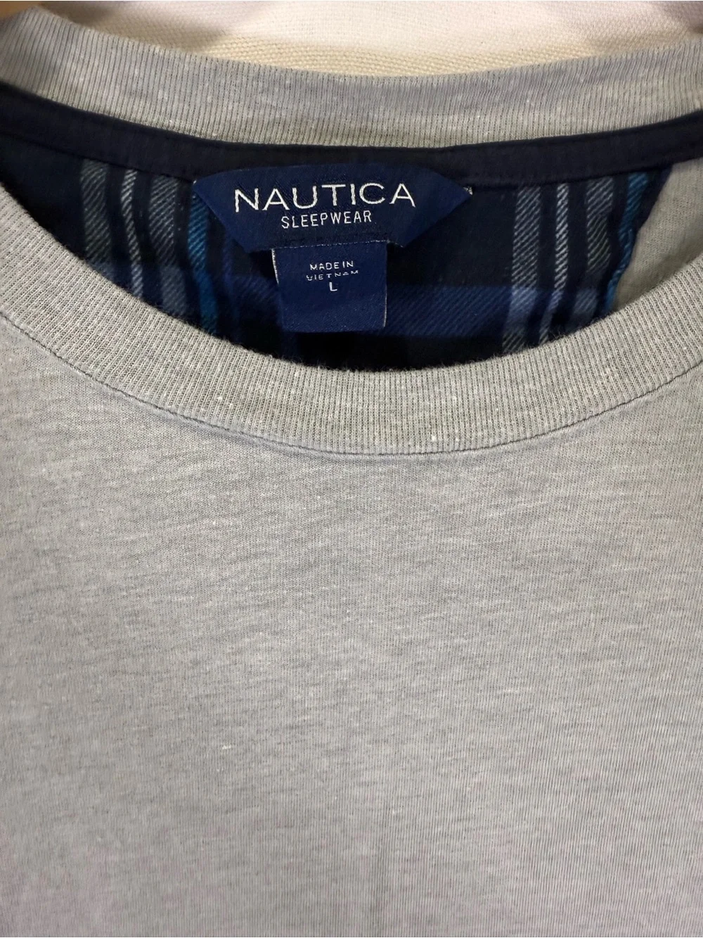 Nautica Light Gray Long Sleeve Crewneck Tee
